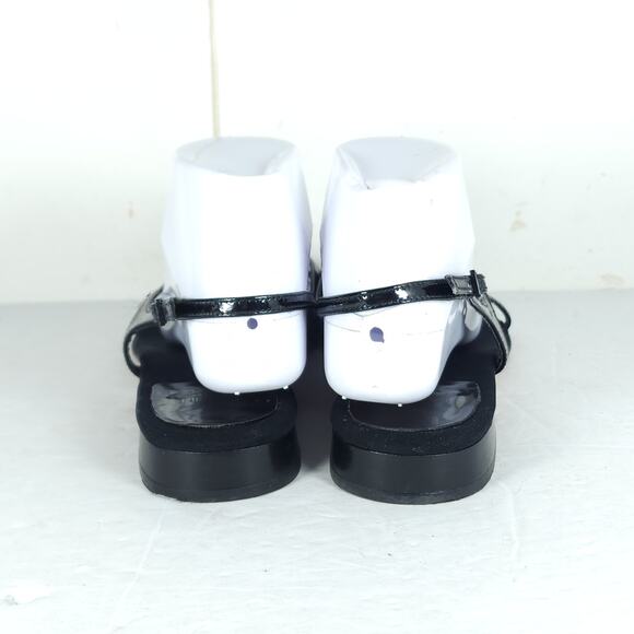 STUART WEITZMAN Women's US 8M Black Patent Leather Embellished Strappy Sandals - Picture 10 of 15